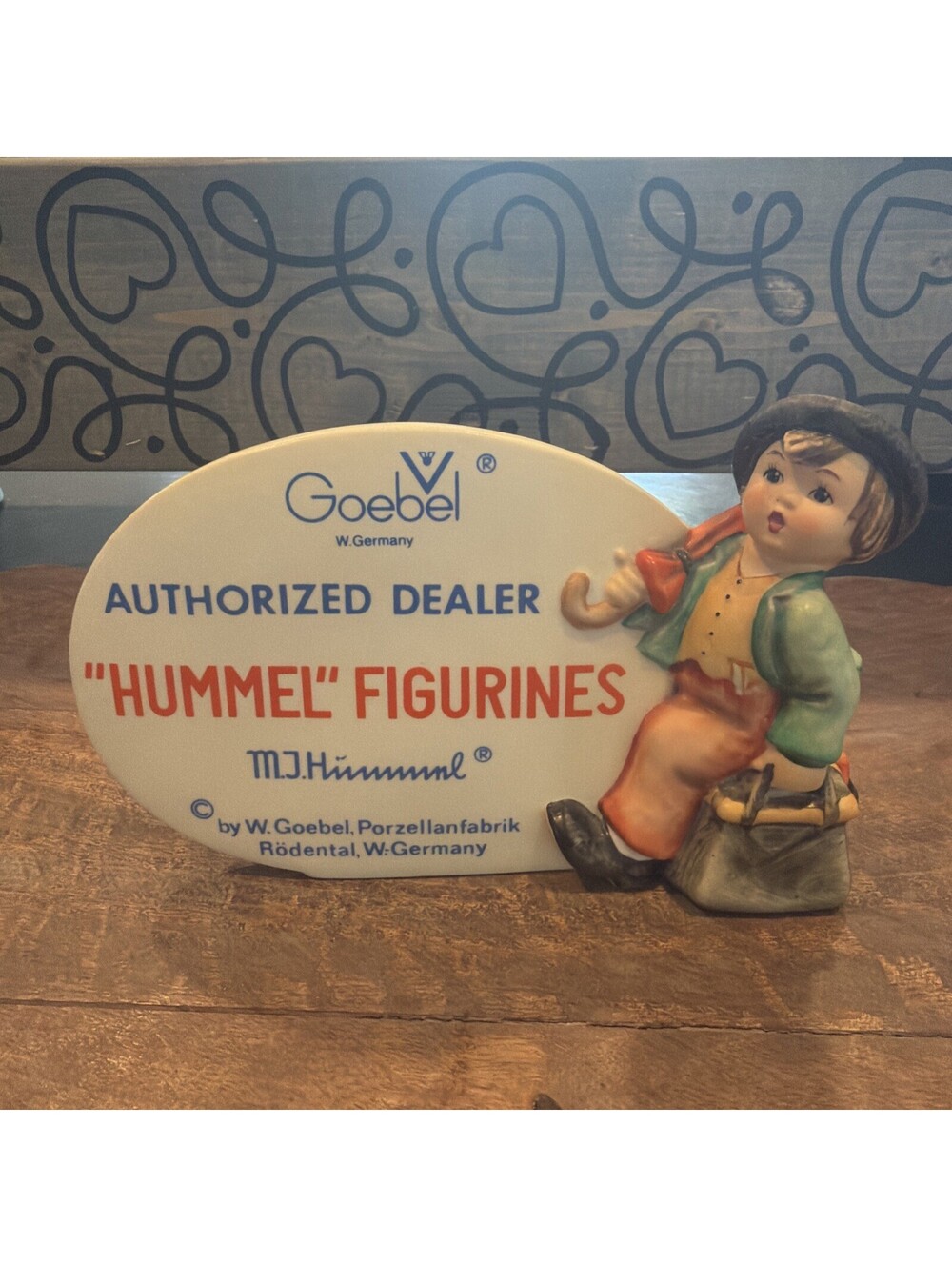 Goebel Hummel Merry Wanderer Plaque / Sign HUM 187 A